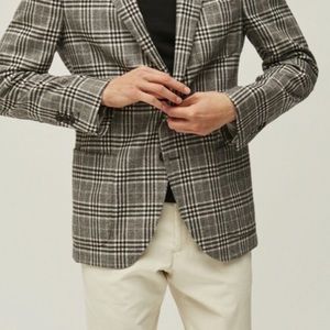 Carolina Herrera Prince of Whales Checked Wool Blazer